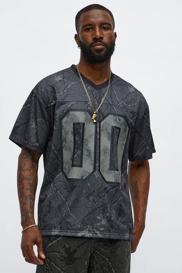 Short Sleeve Camo Jersey - Black