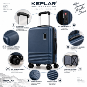 KEPLAR DARK BLUE Color Abs Hardshell Carry On Luggage 20 Inch/24 Inch And 28 inch 85e7c11c 7201 4c38 84c1 56ca900f7863